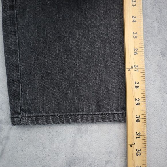 Guess Pants Mens 34 Gray Delmar Slim Straight Button Pocket Cotton Denim Jeans - Picture 5 of 16